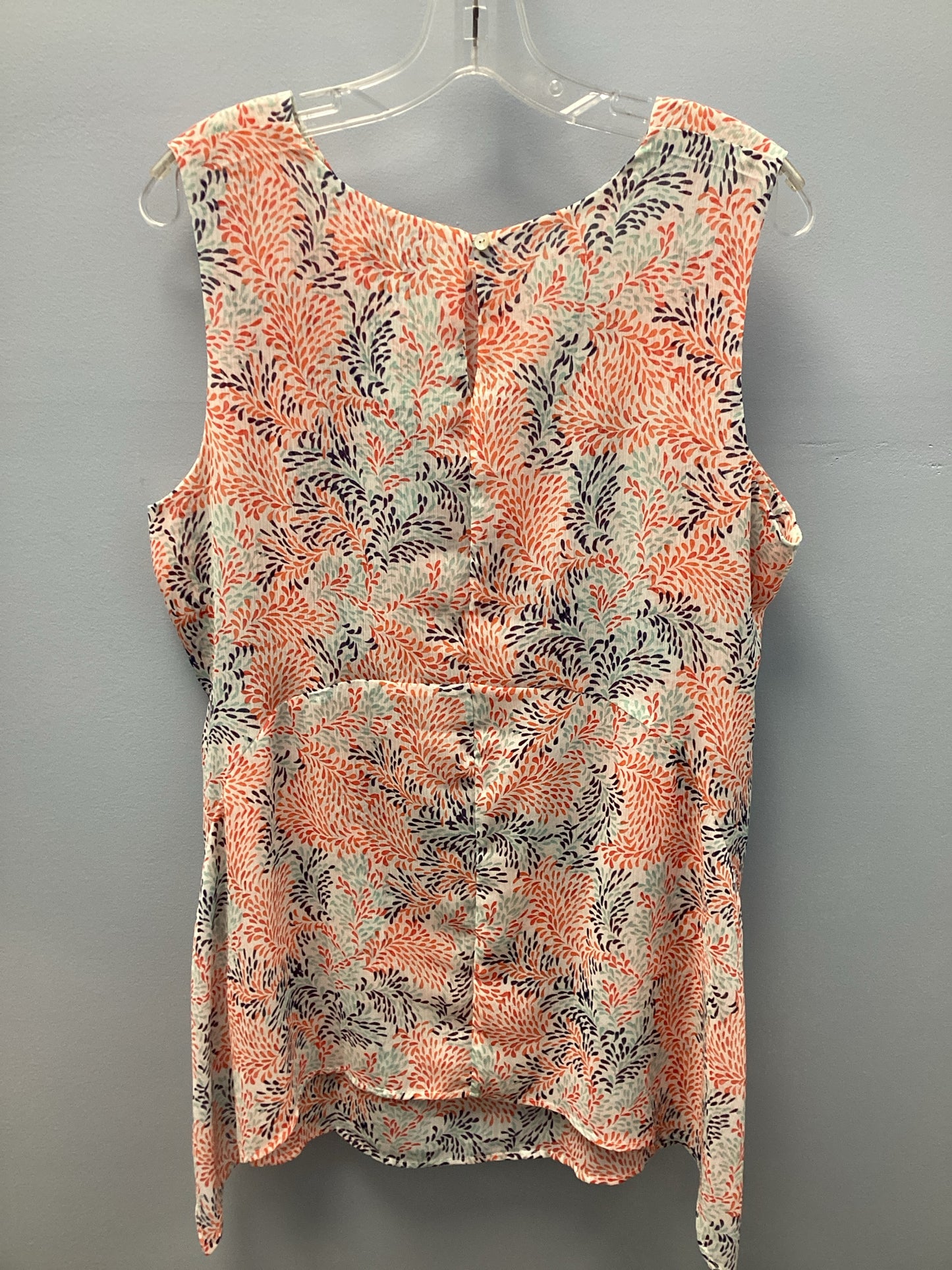 Fever Size L Orange Print Blouse