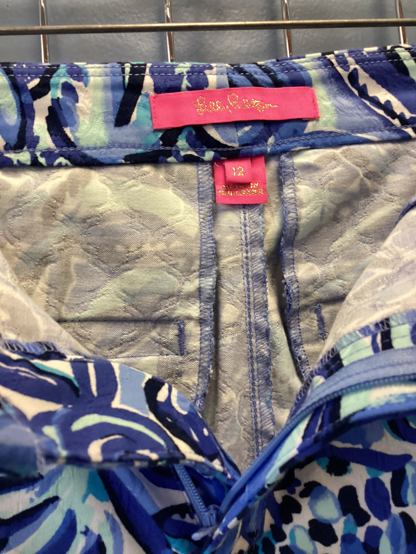 Lilly Pulitzer Size 12 Blue Print Pants