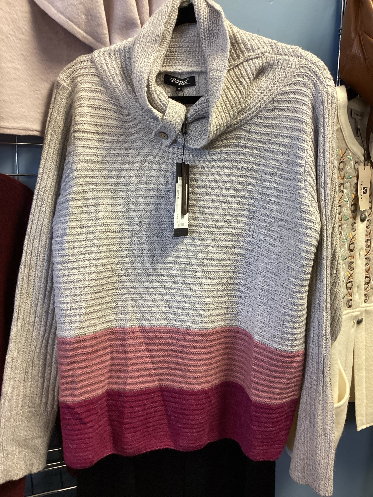 Papa Size M Gray Sweater