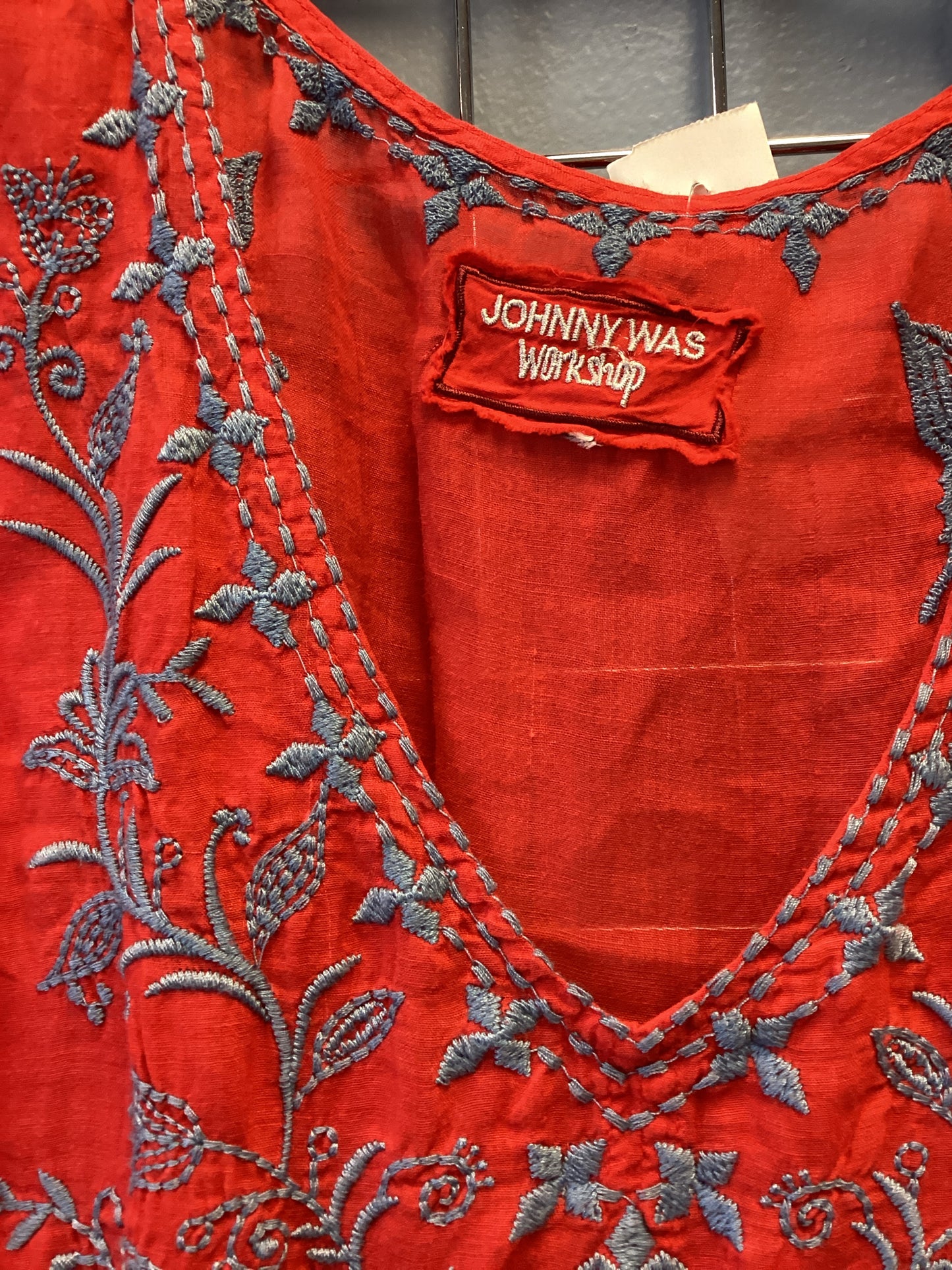 Johnny Was Size L Red Blouse