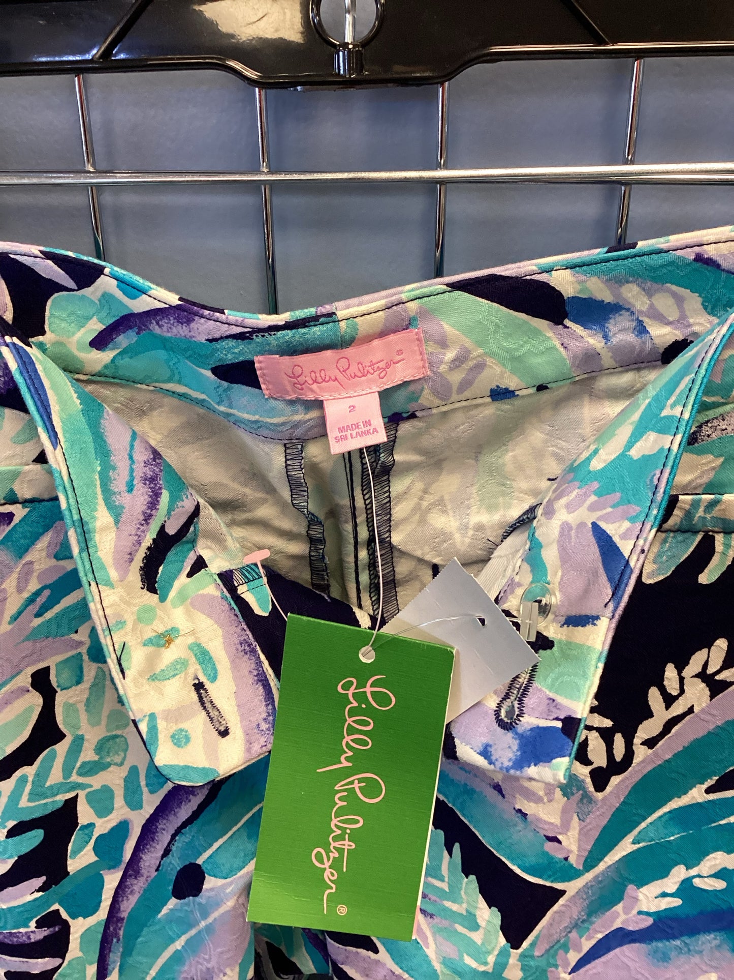 Lilly Pulitzer Size 2 Blue Print Pants