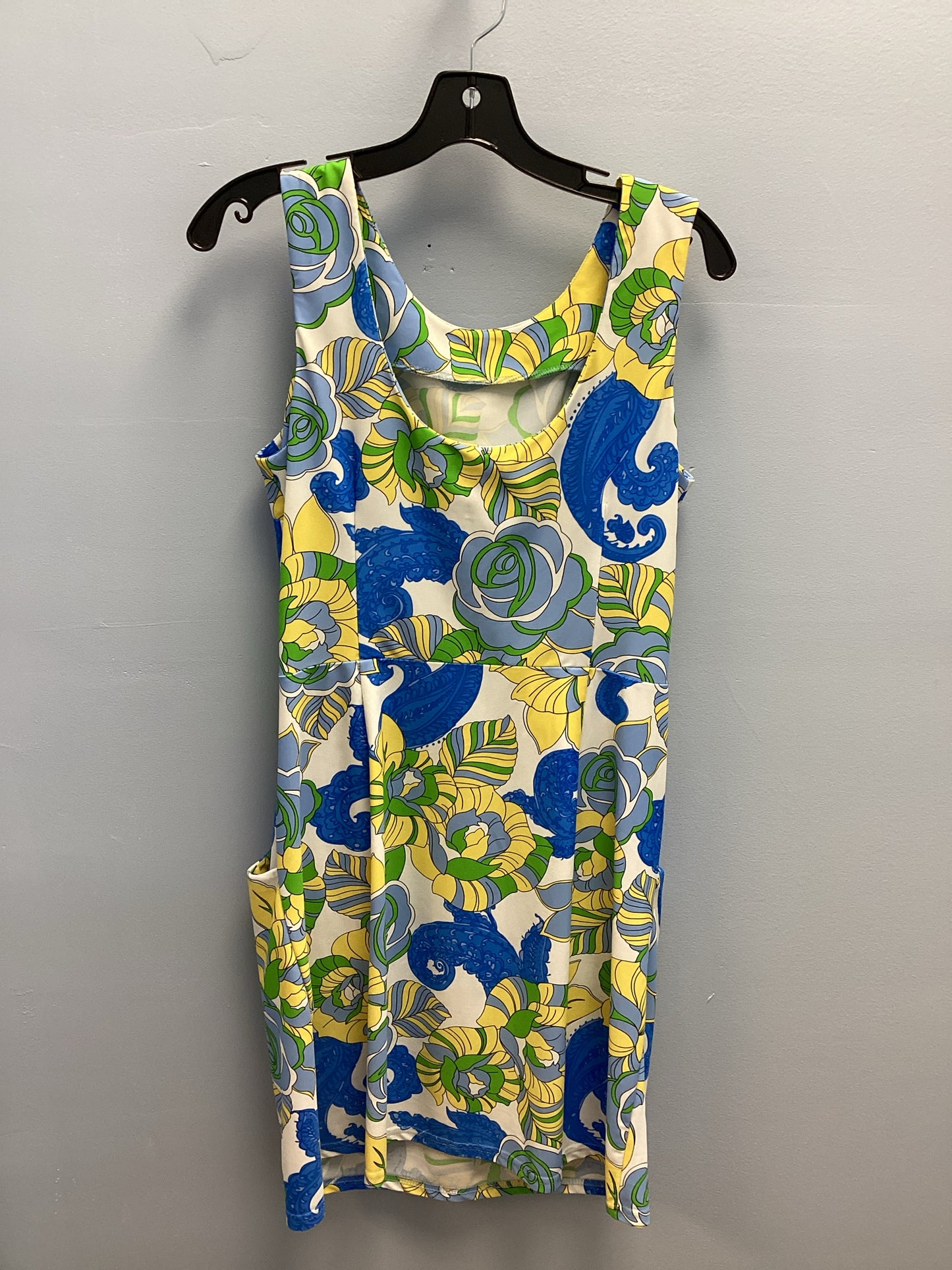 JUDE CONNALLY Size L Blue Print Dress