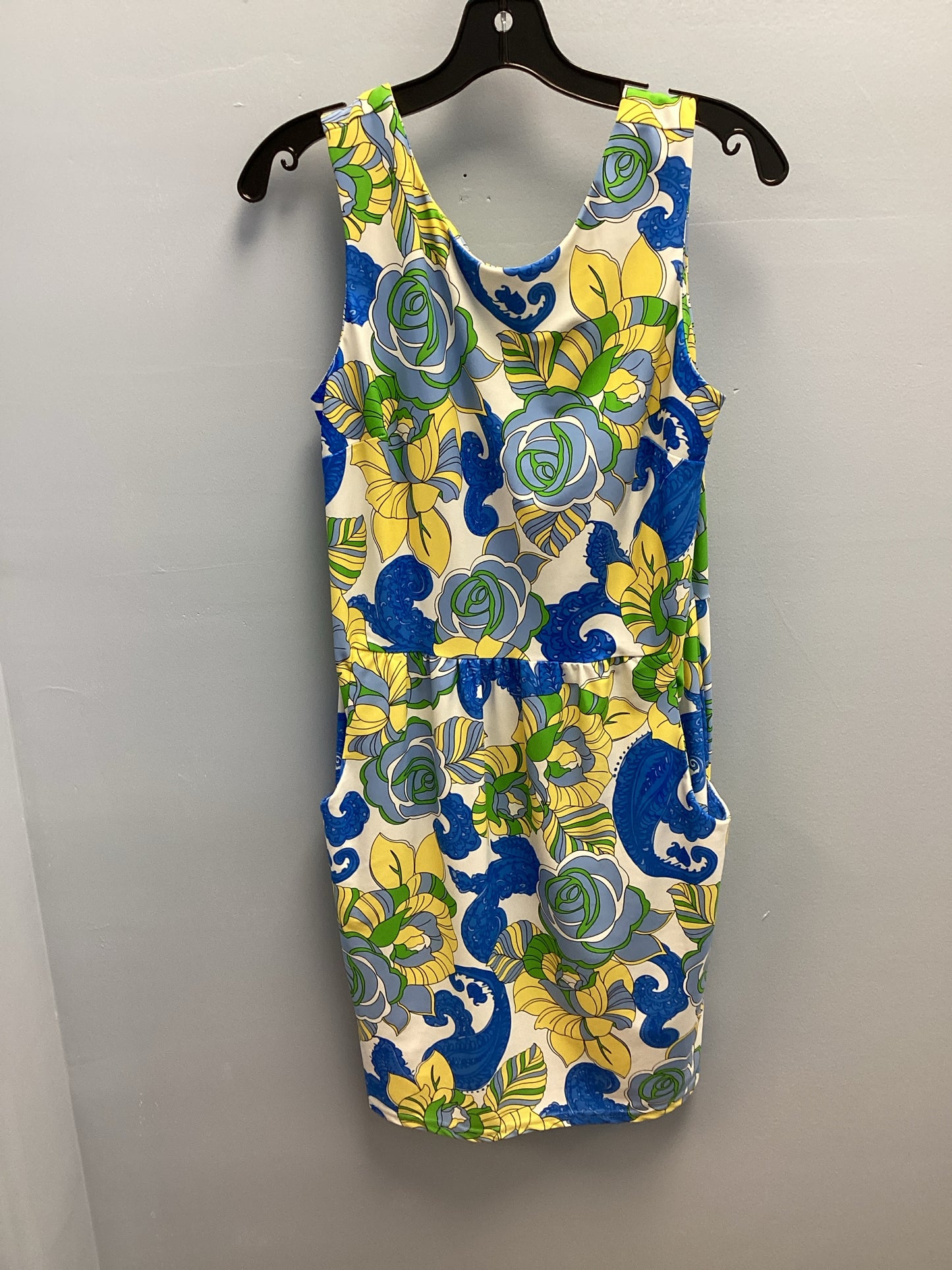 JUDE CONNALLY Size L Blue Print Dress