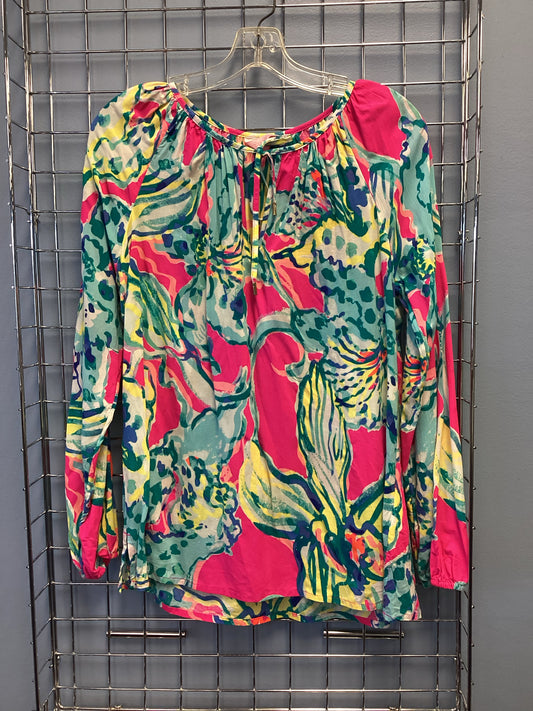 Lilly Pulitzer Size S Fuchsia Blouse