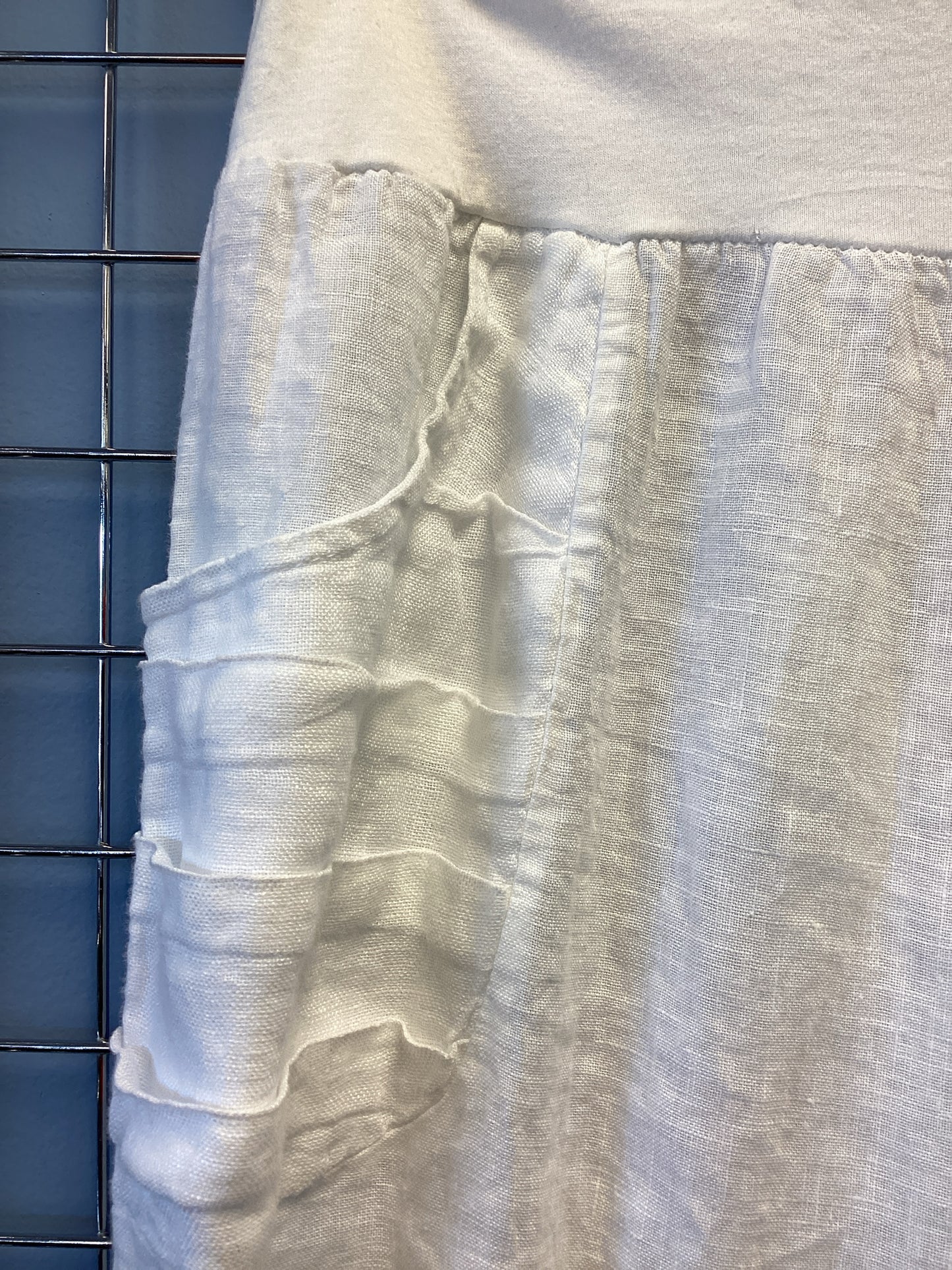 100% Pure Linen from Italy Size One Size White Pants