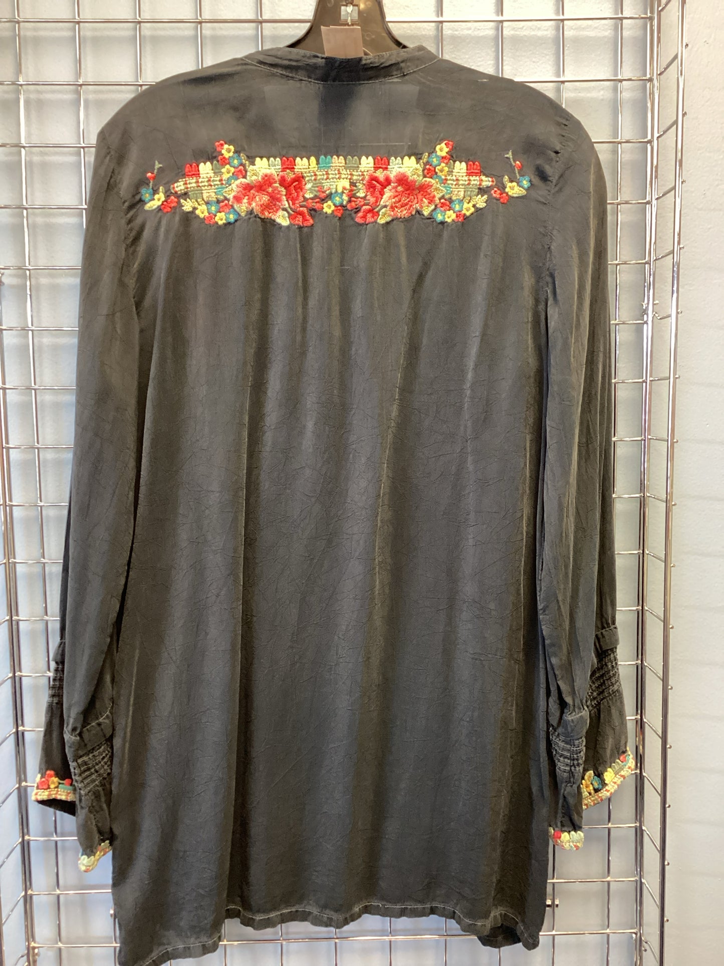 Johnny Was Size M Navy Blouse