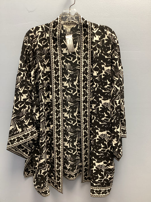 Max Studio Size 1X Black Print Kimono