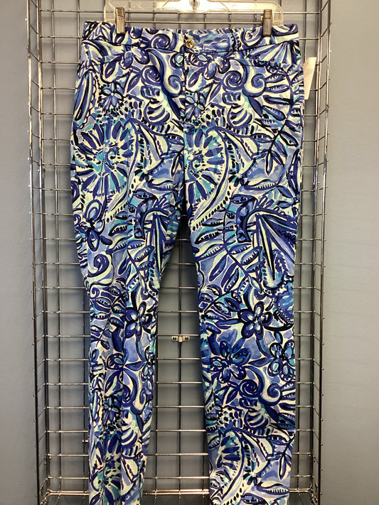 Lilly Pulitzer Size 12 Blue Print Pants