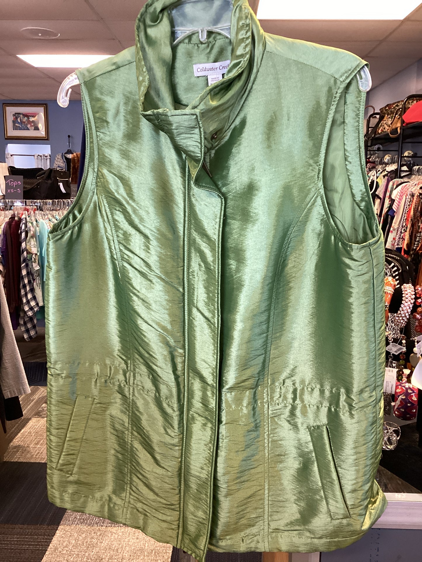 Coldwater Creek Size M Olive Vest