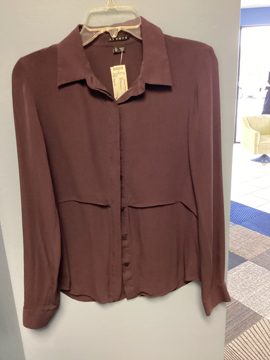 theory Size S Burgundy Blouse