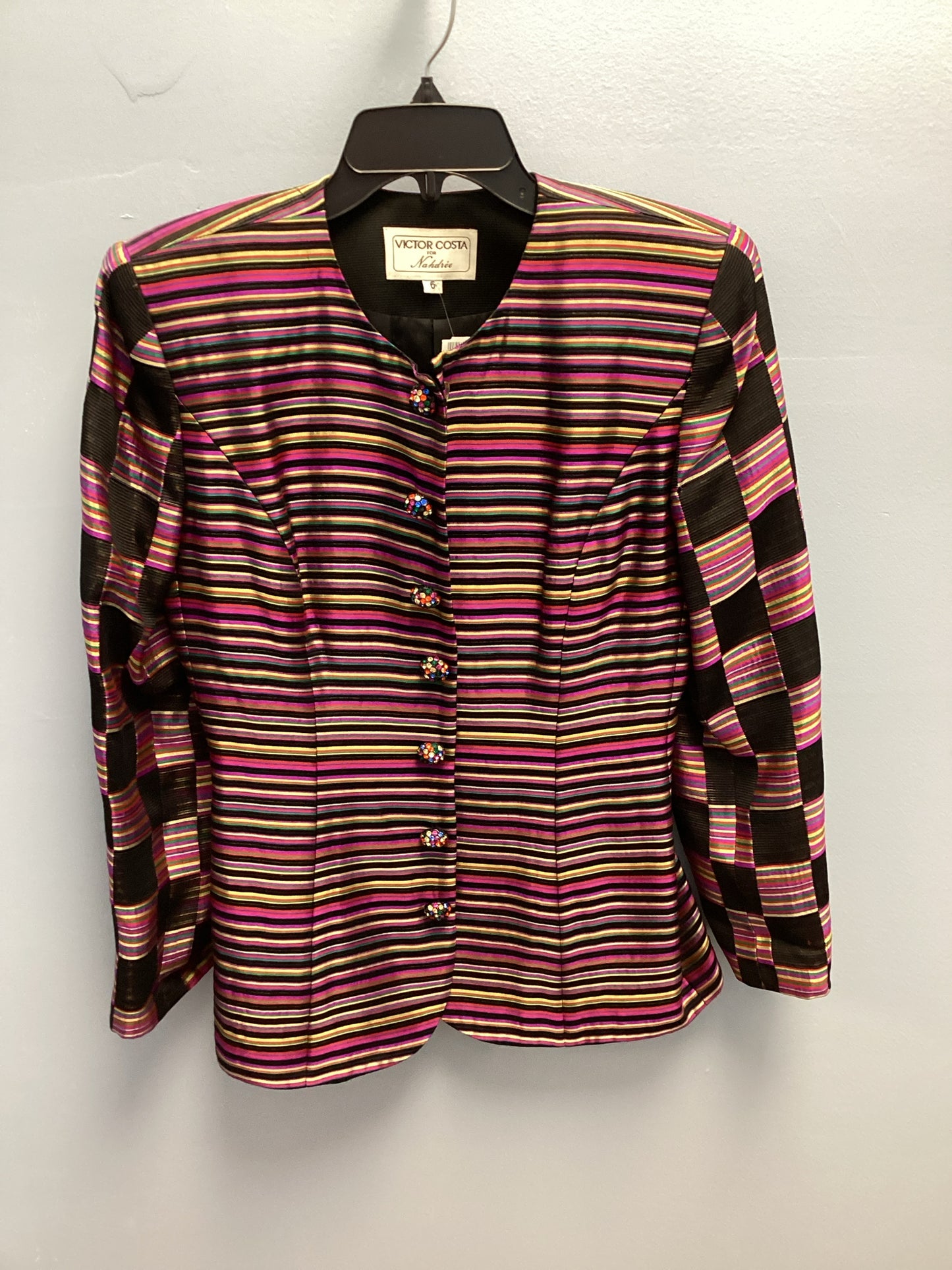 Victor Costa Circa 1980s Size 6 Multi-Color Jacket